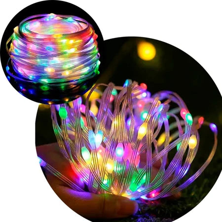 Pisca Cordão De Natal 100 Lâmpadas LED Colorido 10M / 110-220v
